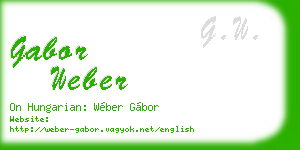 gabor weber business card