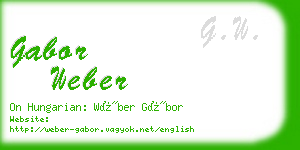 gabor weber business card